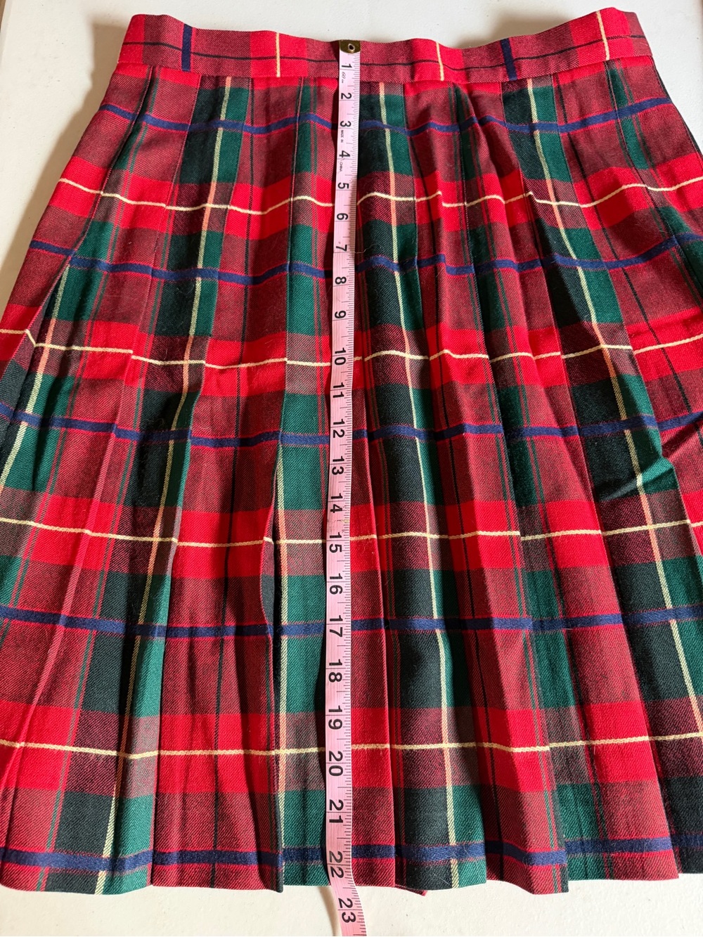 Talbots Classic Red Tartan Pleated Skirt - Picture 5 of 5